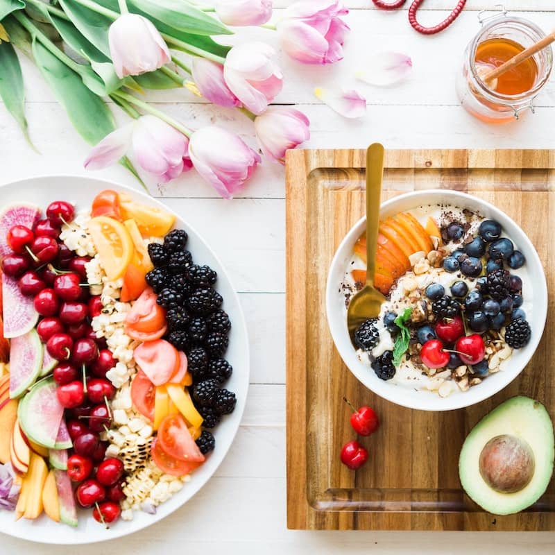 Photo of beautifully
					arranged food